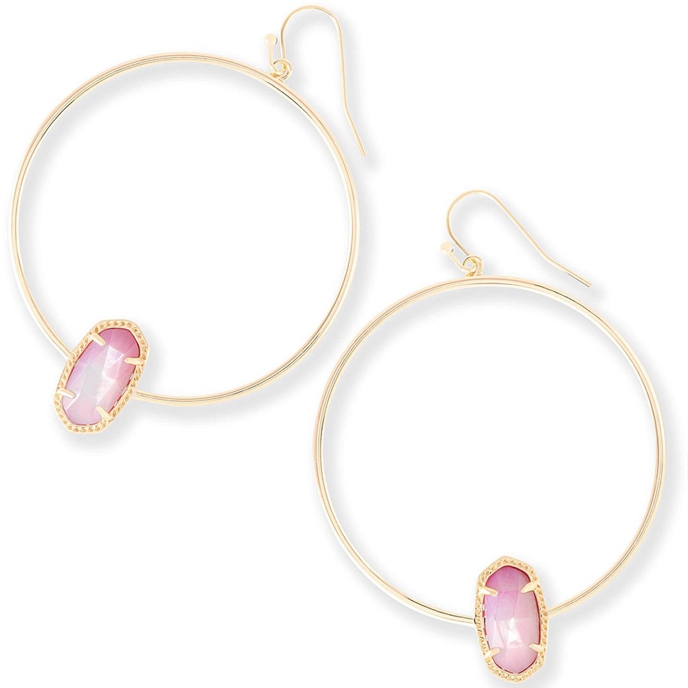 NWT Kendra Scott Elora Hoops Blush Pink